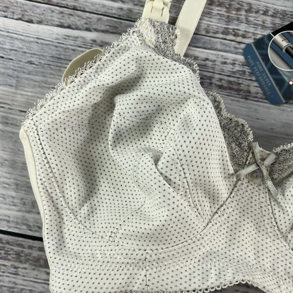 Royce Women's Cream and Gray Lace Bra - Picture 2 of 7